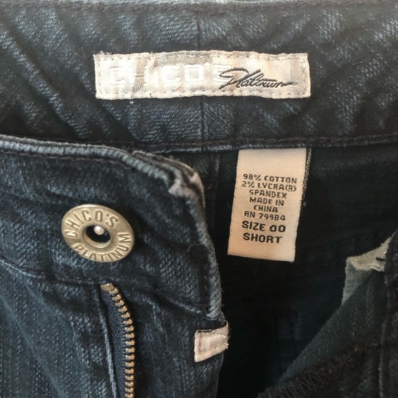 Chico’s Platinum jeans, size 2 (Chico sz 00), short, flare, slight stretch. - Picture 6 of 7